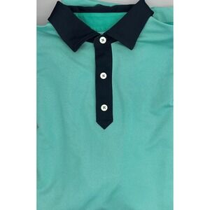 FJ FootJoy Golf‎ Polo Shirt Mens XL Extra Large Green/Navy Golf Club Everglades